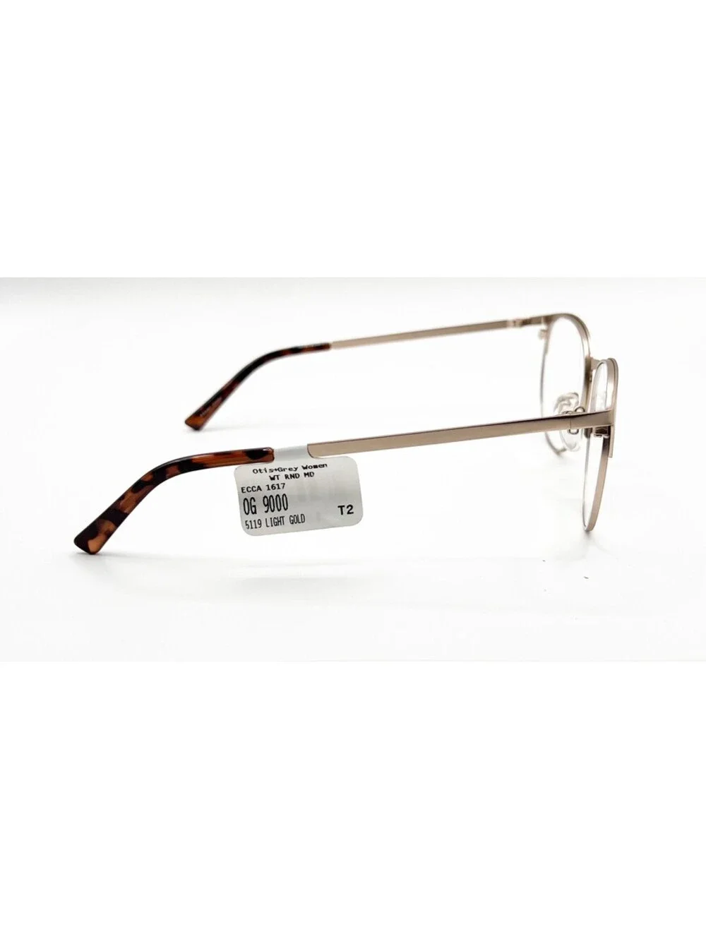 Otis Grey Og9000 Lg Light Gold Authentic Eyeglasses 51-19-135